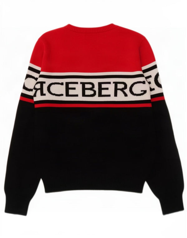 Iceberg Boys Boat Neck sweater 8-9 år Medium Rød Farveblok