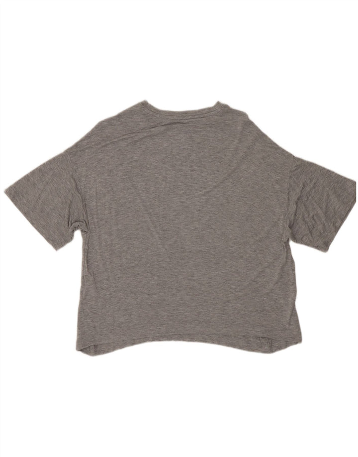 Dkny Dame Loose Fit T-Shirt Top UK 14 Medium Grå Rayon