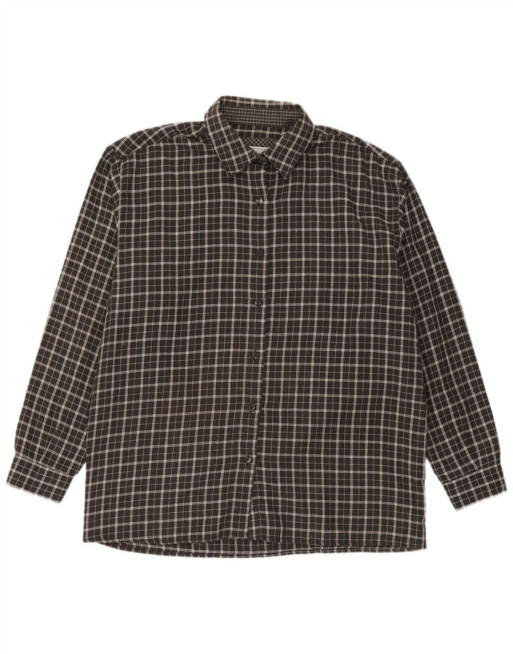 Amaranto Dame Flanell Shirt UK 16 Stor sort ternet polyester