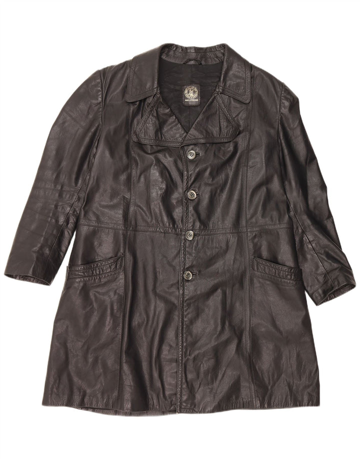 Vintage Læderfrakke til mænd UK 40 Stor sort læder