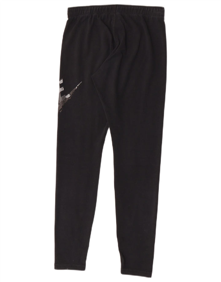 Nike Dame Grafiske Leggings UK 14 Medium Sort Bomuld