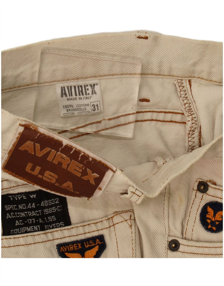 Avirex denimshorts til kvinder W31 Medium Off White Bomuld