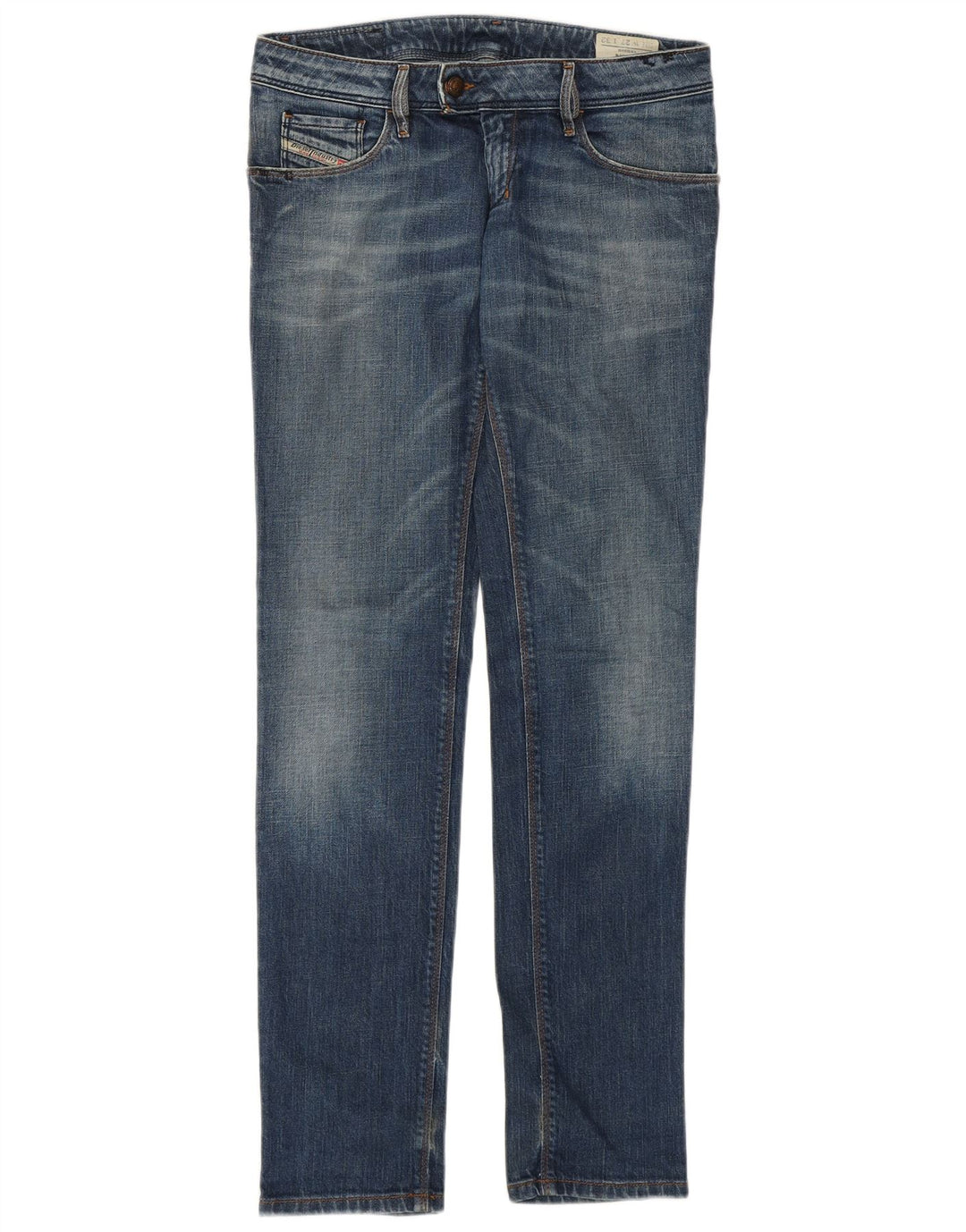 Diesel Dame Nevy Slim Jeans W27 L32 Blå Bomuld