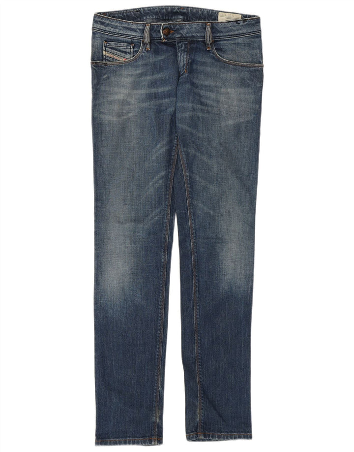 Diesel Dame Nevy Slim Jeans W27 L32 Blå Bomuld