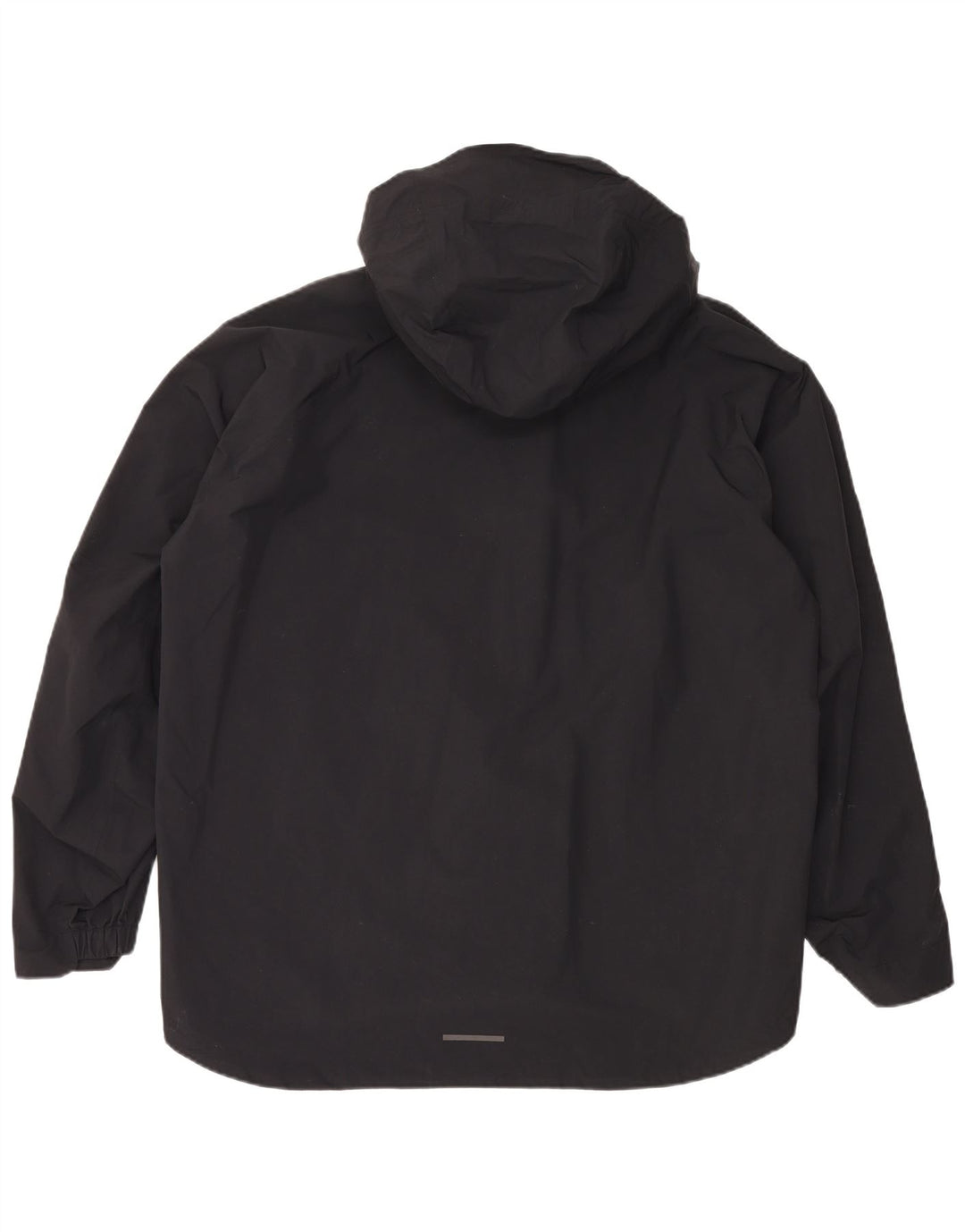 ADIDAS Grafisk regnjakke med hætte til mænd UK 42 XL Sort polyamid