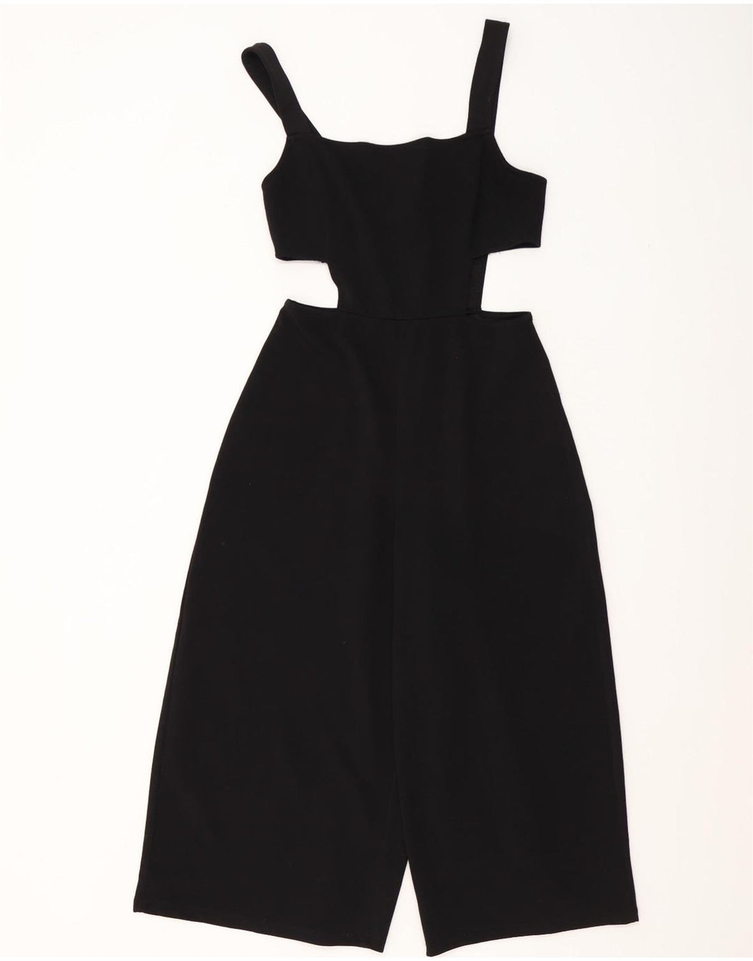 Zara Dame Ærmeløs Jumpsuit UK 12 Medium Black