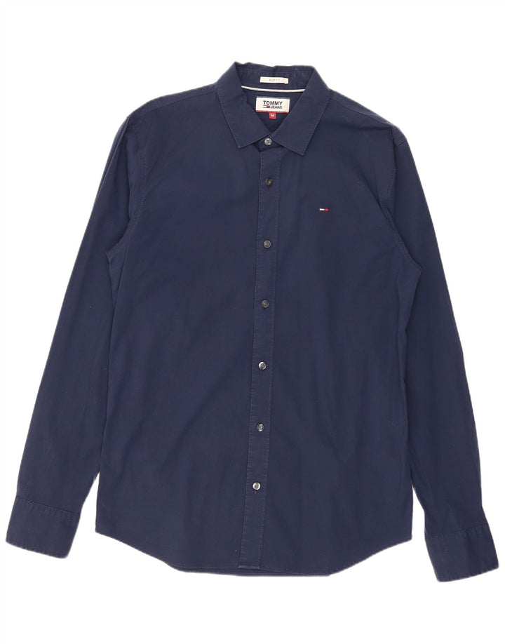 Tommy Hilfiger Herre Slim Fit skjorte Medium Navyblå Bomuld