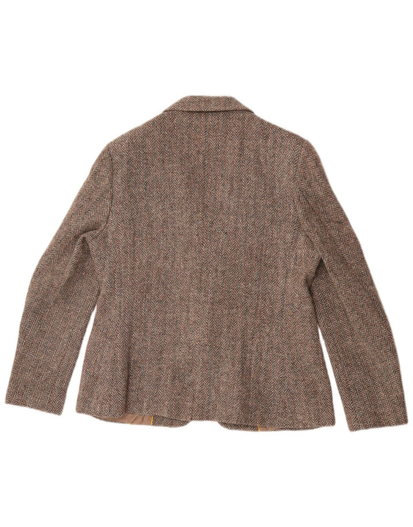 John Brooks Dame 2-knaps blazerjakke UK 14 medium brun sildeben