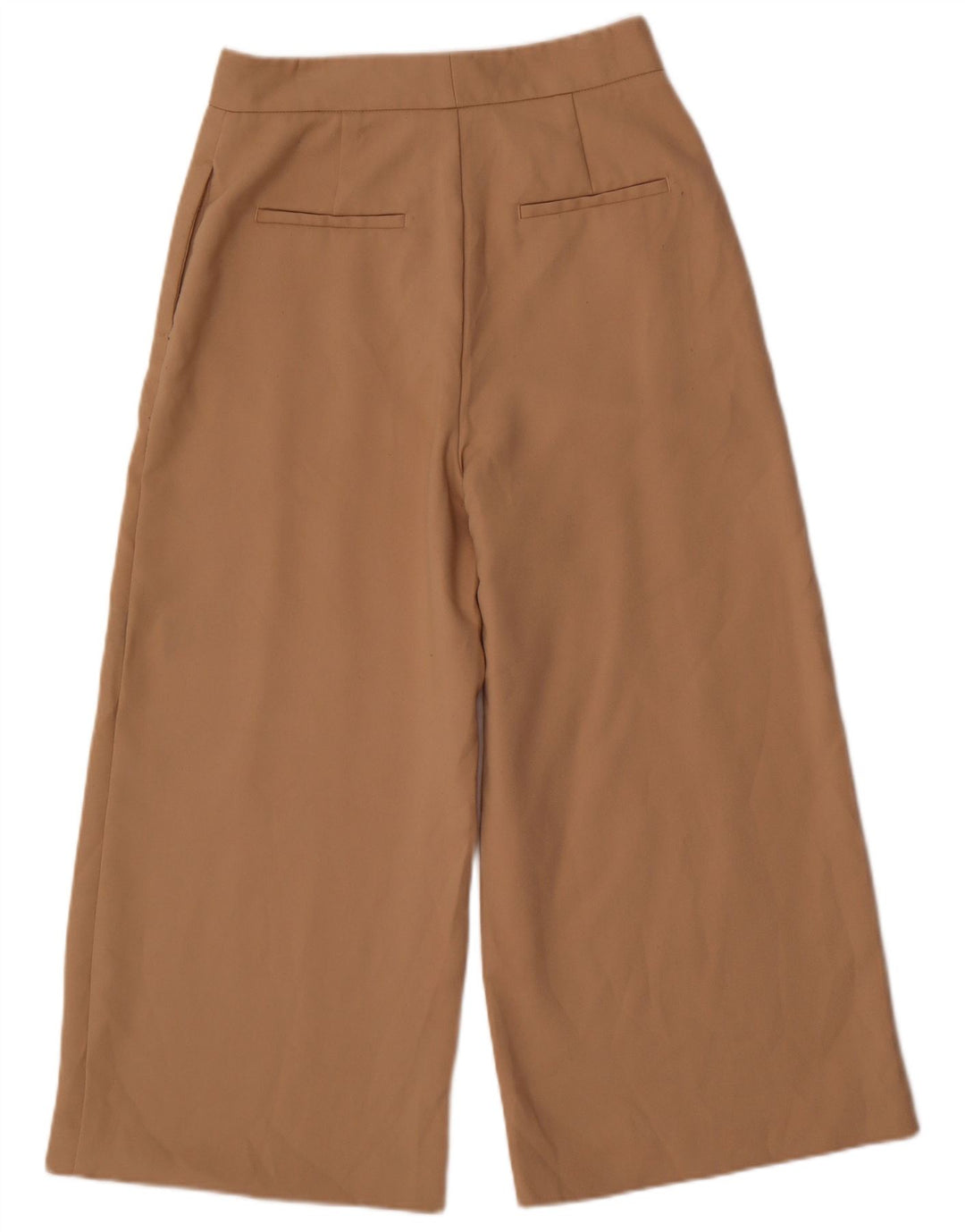 ZARA bukser med brede ben til kvinder Medium W28 L24 Beige polyester