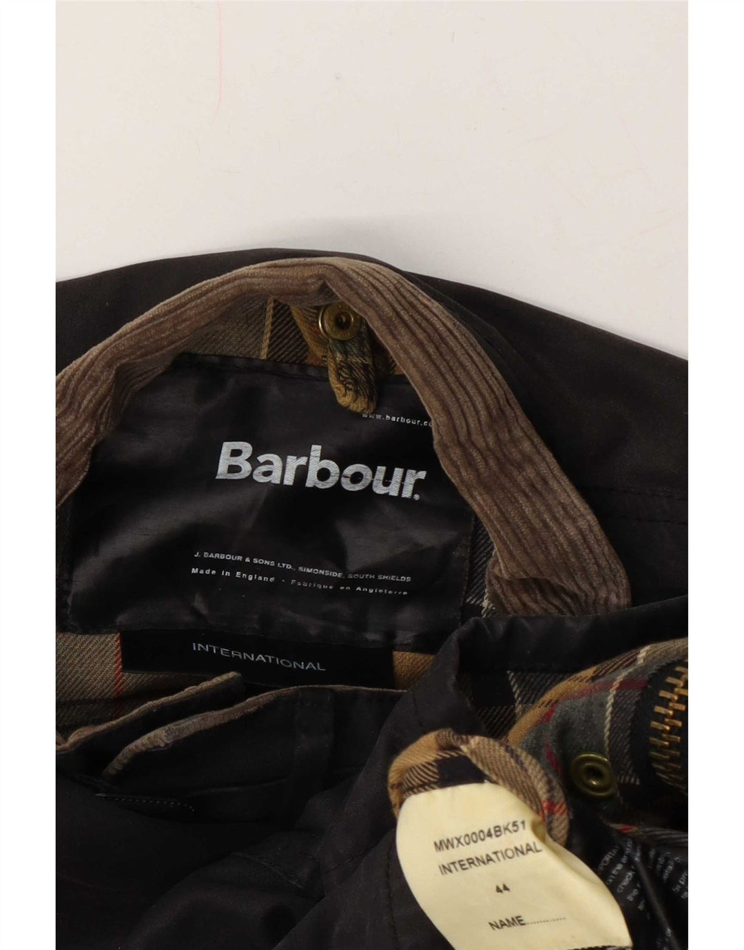 Barbour Herre vokset bomuldsjakke UK 44 Stor Brun