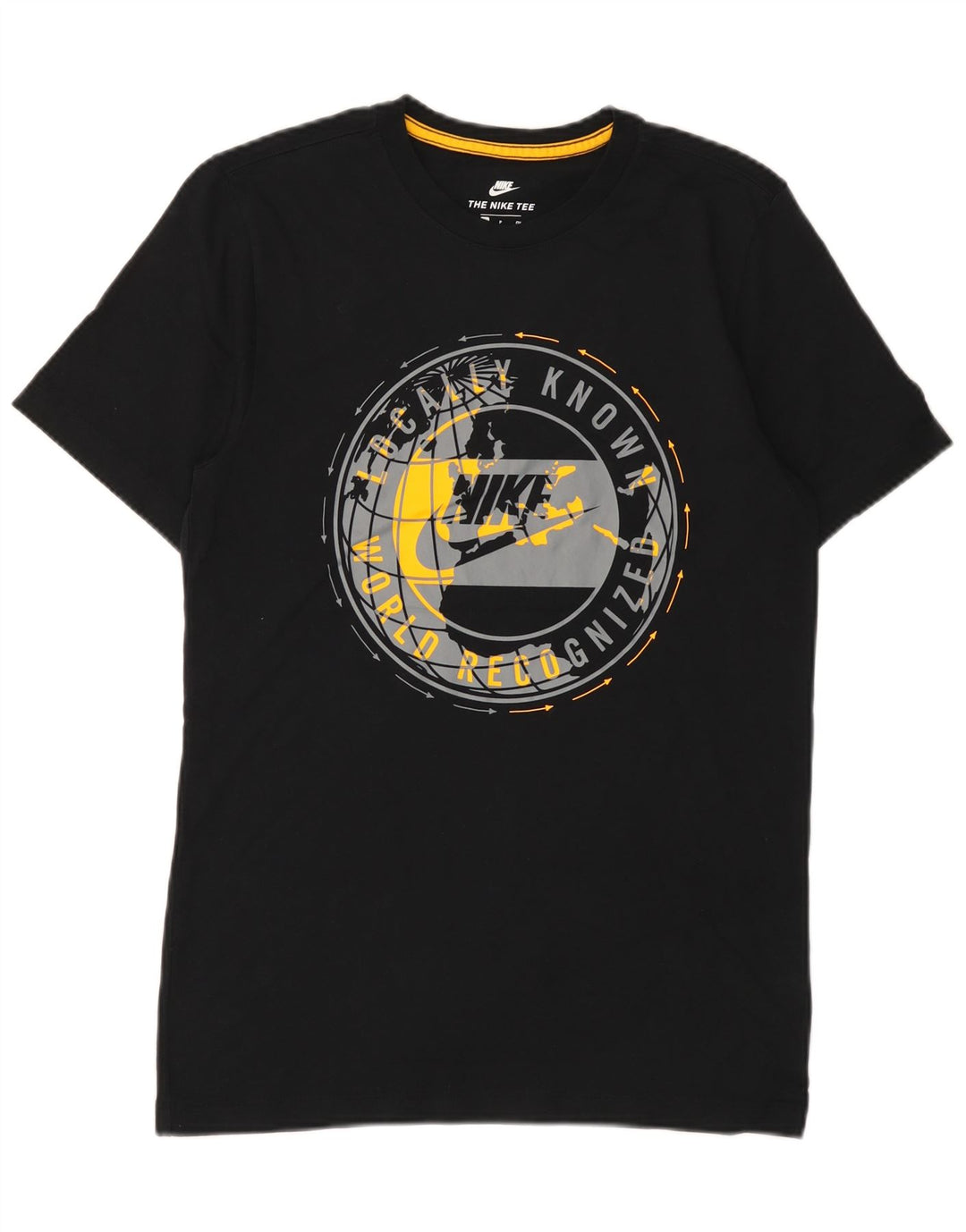 Nike grafisk T-shirt top til mænd, lille sort bomuld