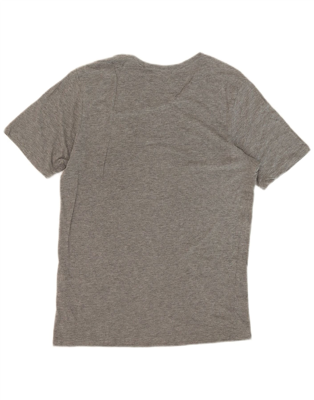 JACK & JONES Herre grafisk T-shirt top mellemgrå flækket bomuld