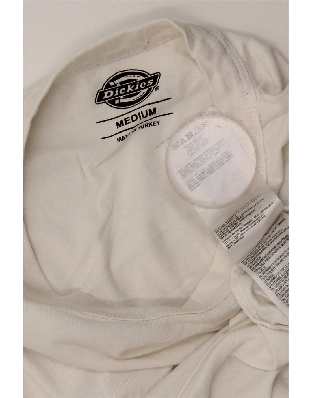 Dickies Herre T-Shirt Top Medium Hvid Bomuld