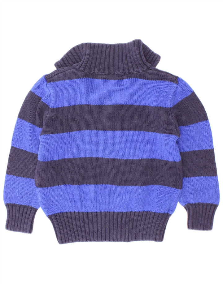 Chaps drenge lynlås-hals sweater 2-3 år marineblå stribet bomuld