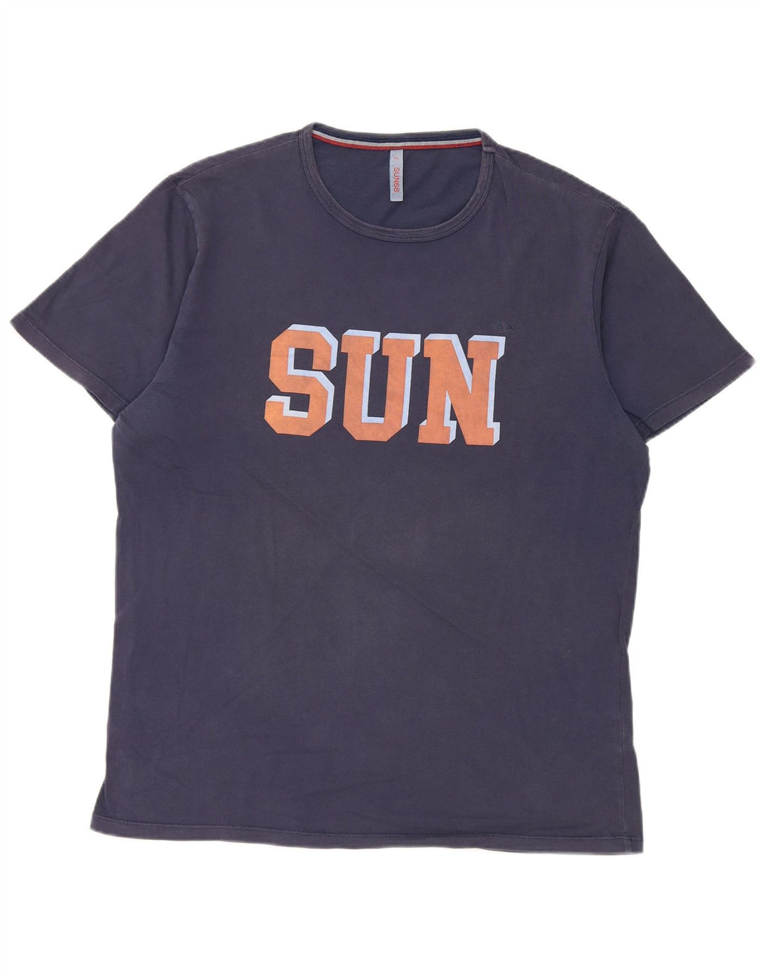 Sun68 Herre grafisk T-shirt top 2XL marineblå bomuld