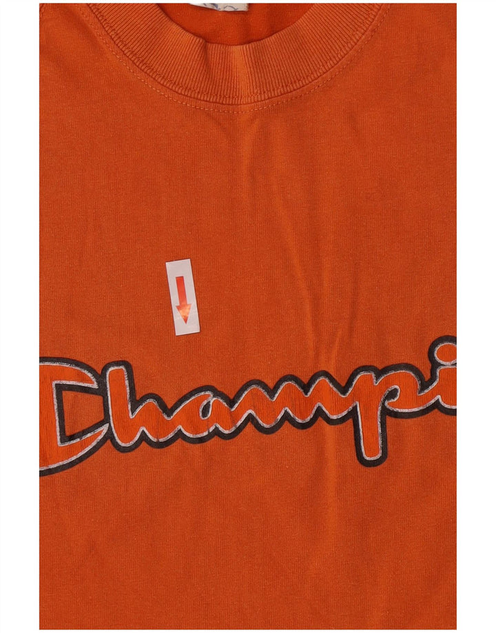 Champion Herre grafisk T-shirt Top Medium Orange Bomuld