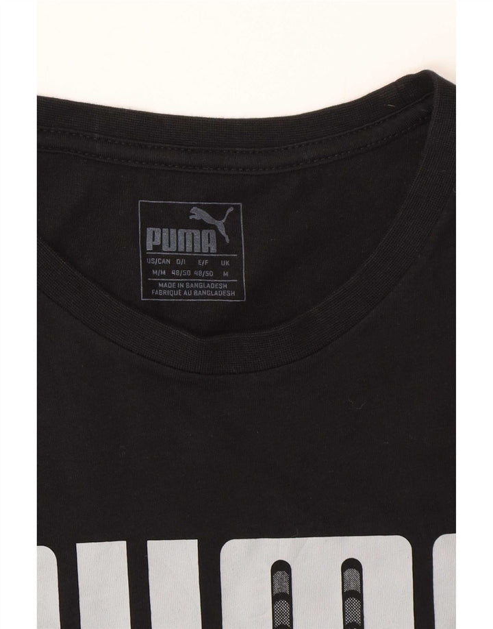 Puma Herre Grafisk T-Shirt Top Medium Sort