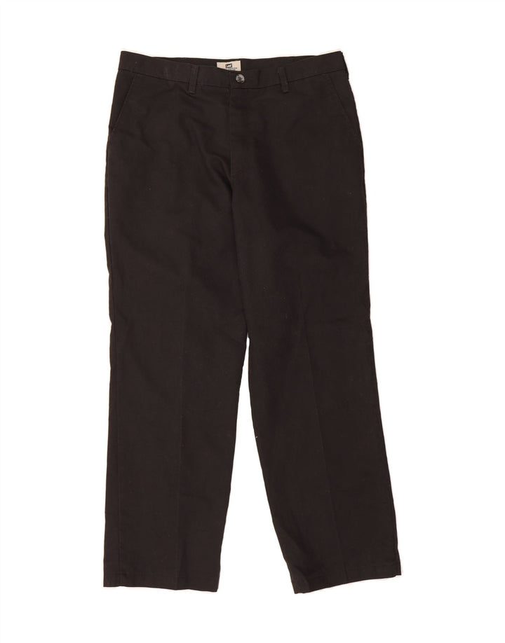 LEE Mens Total Freedom Relaxed Fit Chino Trousers W38 L32 Black Polyester Vintage Lee and Second-Hand Lee from Messina Hembry 
