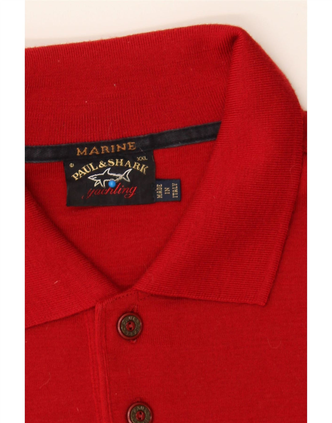 PAUL & SHARK Herre Polo Neck sweater 2XL Rød Uld