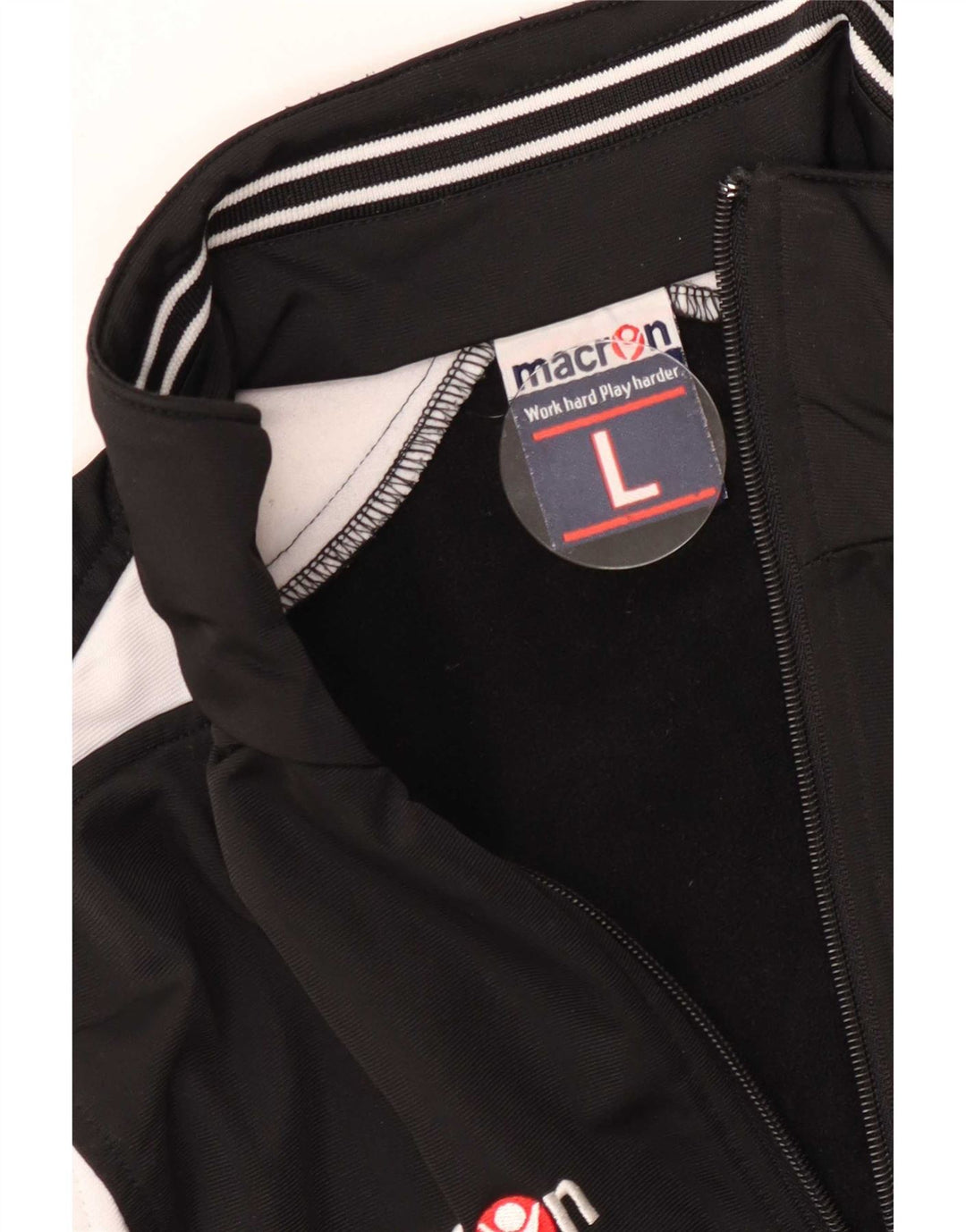 Macron Herre grafisk træningsdragt Topjakke Stor Sort Colourblock Polyester