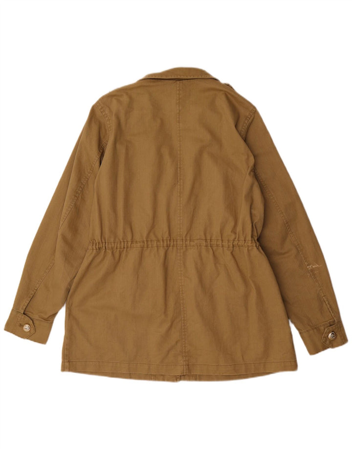 Zara Dame Military Utility Jacket UK 14 Medium Khaki Cotton