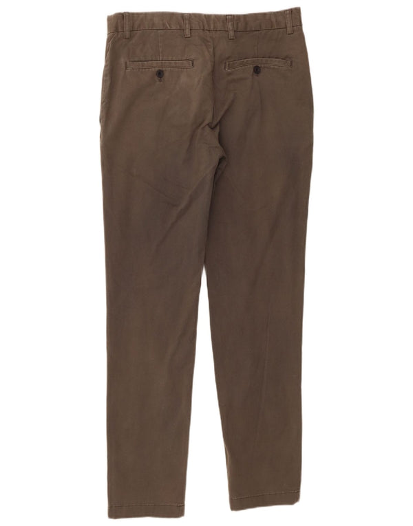 Zara Herre Slim Chino Bukser EU 40 Medium W31 L29 Khaki Bomuld