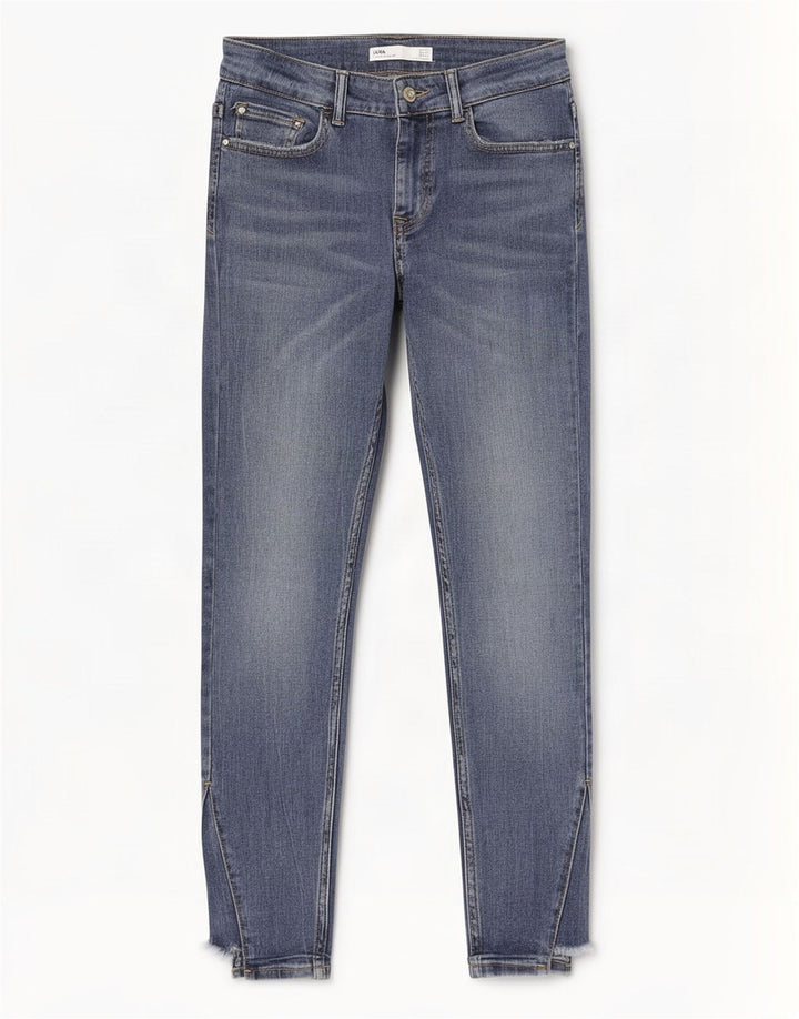 Zara Dame Slim Jeans EU 38 Small W28 L28 Blå