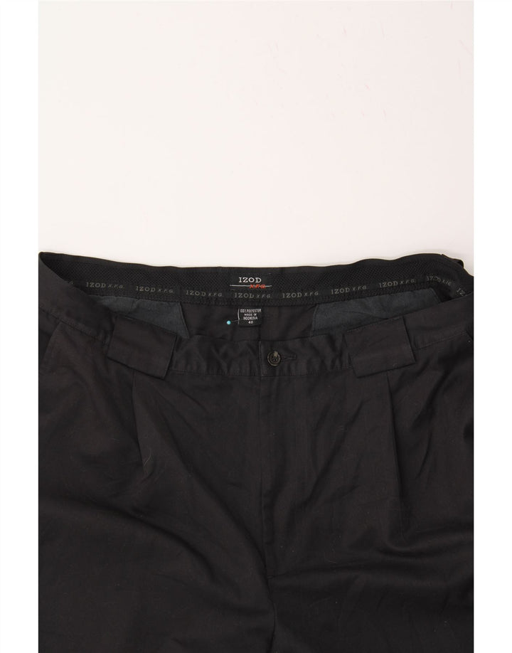 IZOD Mens Cargo Shorts W40 XL Black Polyester Vintage Izod and Second-Hand Izod from Messina Hembry 