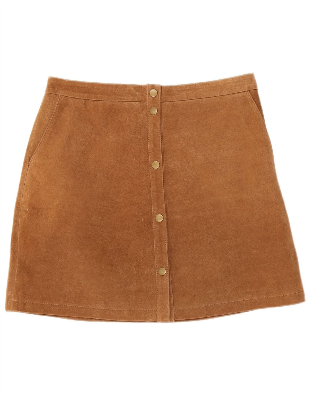 Vintage dame ruskind mininederdel Medium W30 Brun