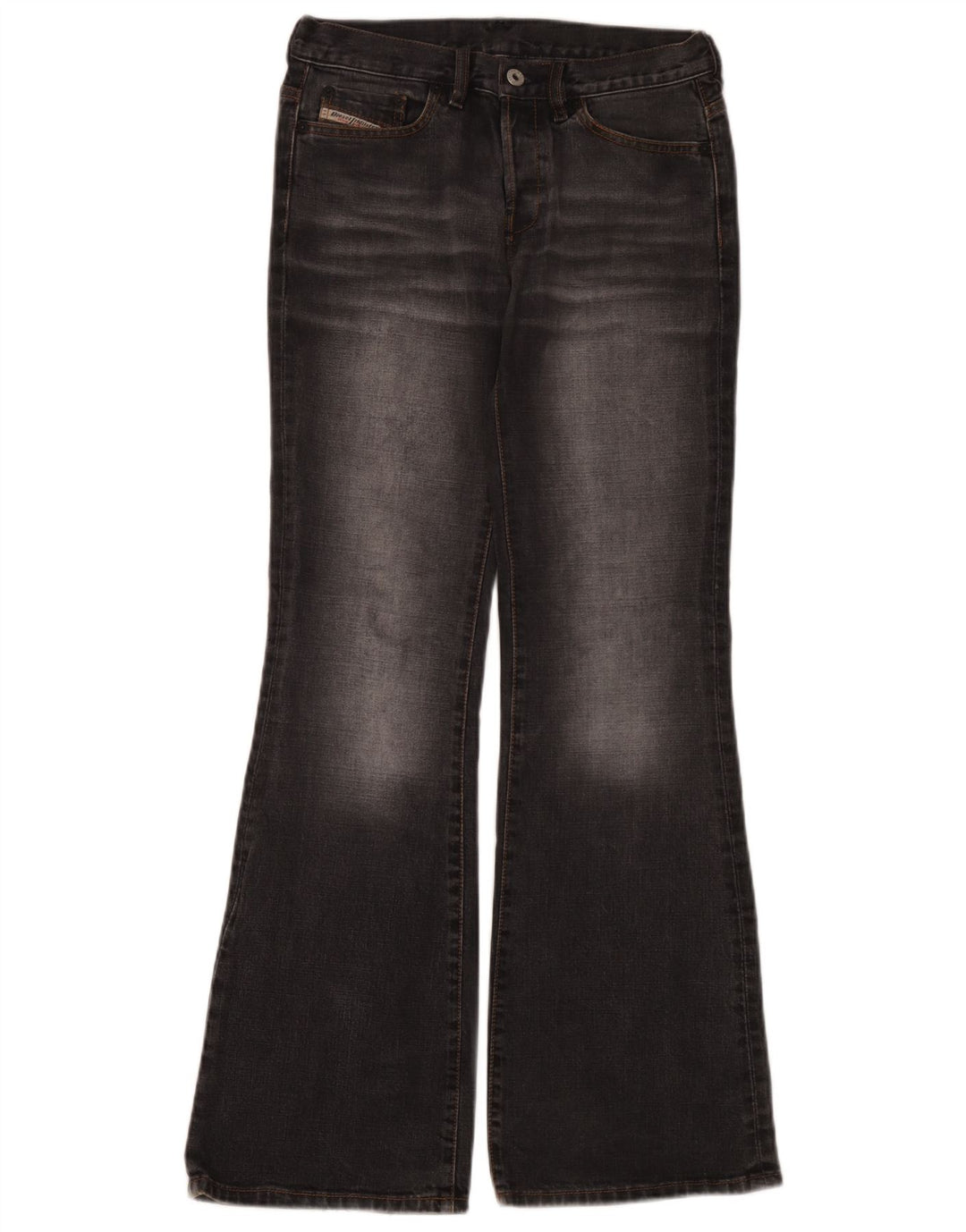Diesel Dame Flared Jeans W27 L32 Sort Bomuld