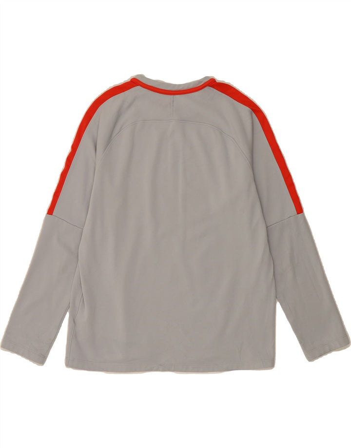 NIKE Dame Dri Fit Top Langærmet UK 14 Medium Grey Polyester