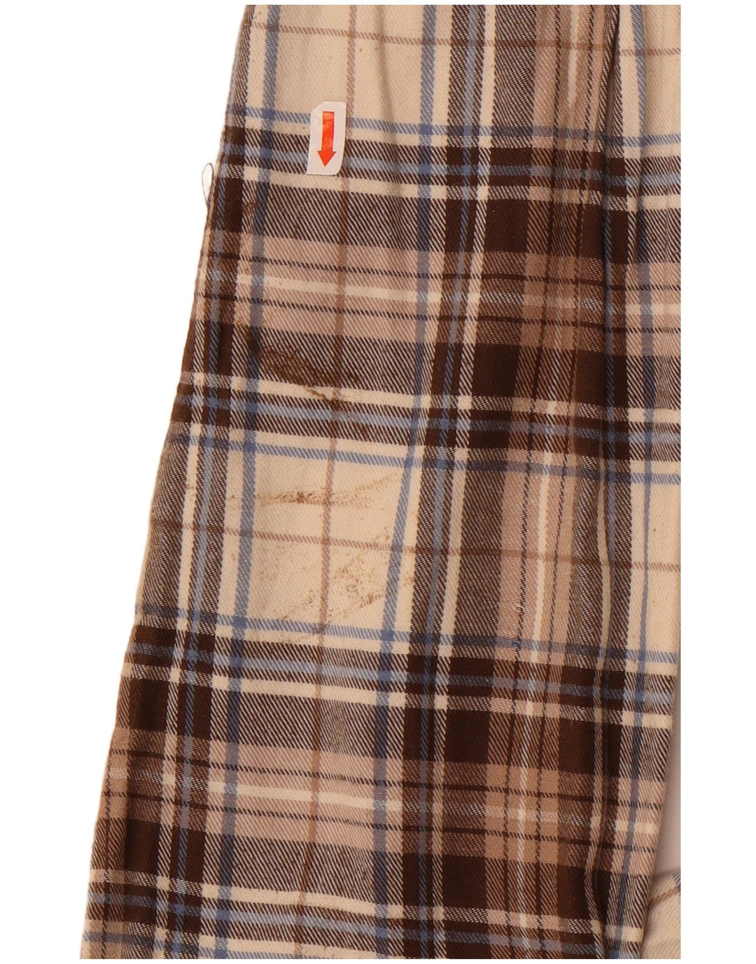 Sea Barrier Herre Flanellskjorte 2XL Beige Ternet Bomuld