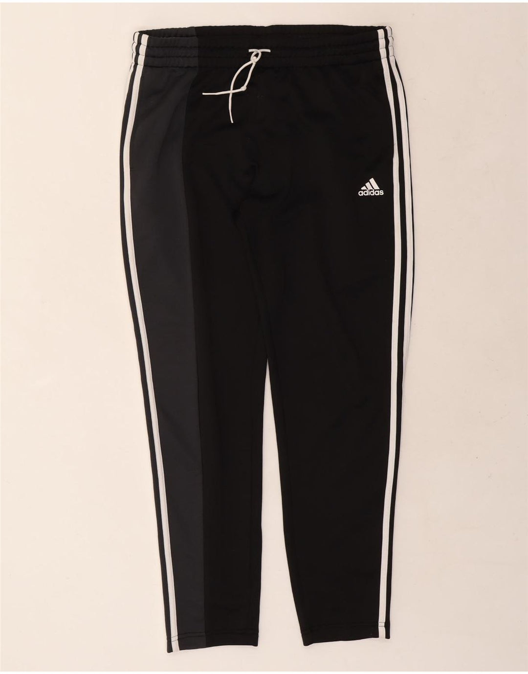 Adidas træningsdragtsbukser til kvinder UK 16/18 Large Black Colourblock Polyester