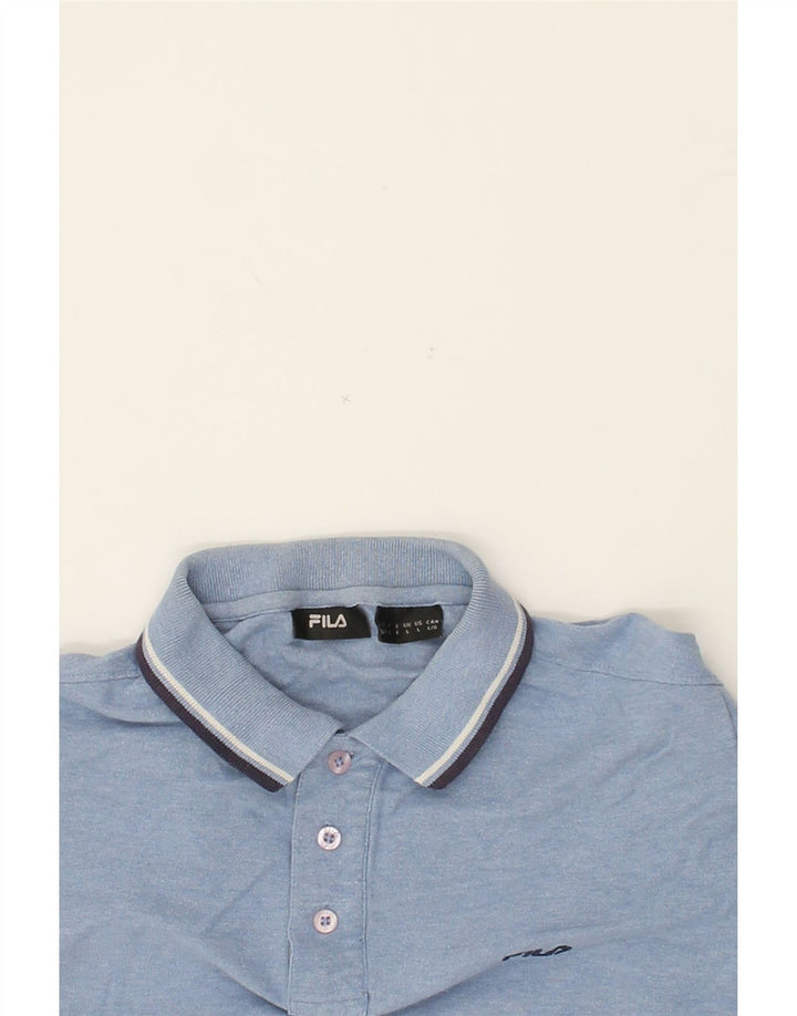 FILA Mens Polo Shirt Large Blue Cotton Vintage Fila and Second-Hand Fila from Messina Hembry 