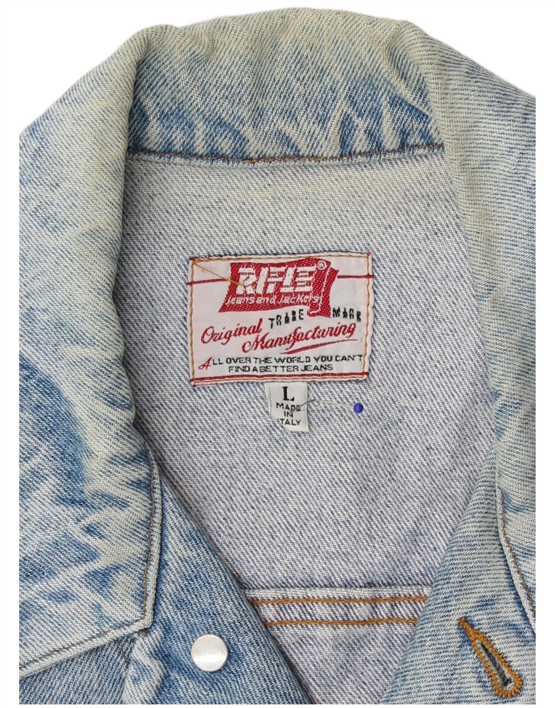 Rifle Herre denimjakke UK 40 Large Blue Cotton