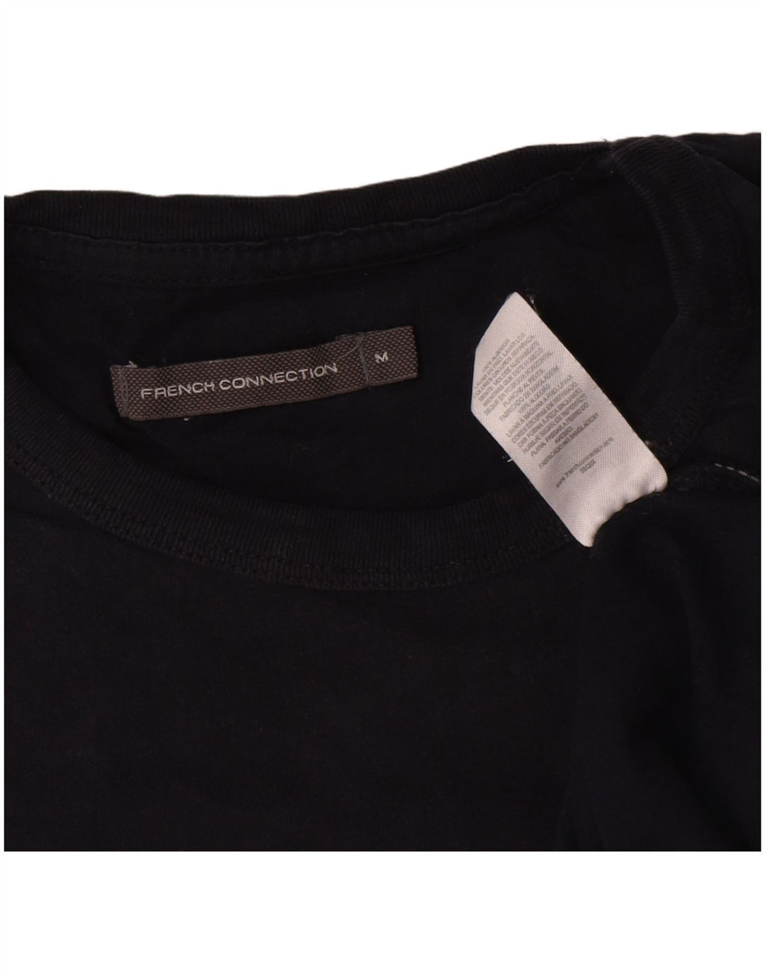 French Connection Herre T-shirt Top Medium Marineblå Bomuld