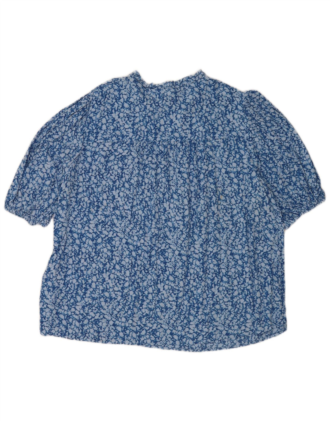 Marks & Spencer Dame Oversized bluse Top UK 14 Large Blue Viscose