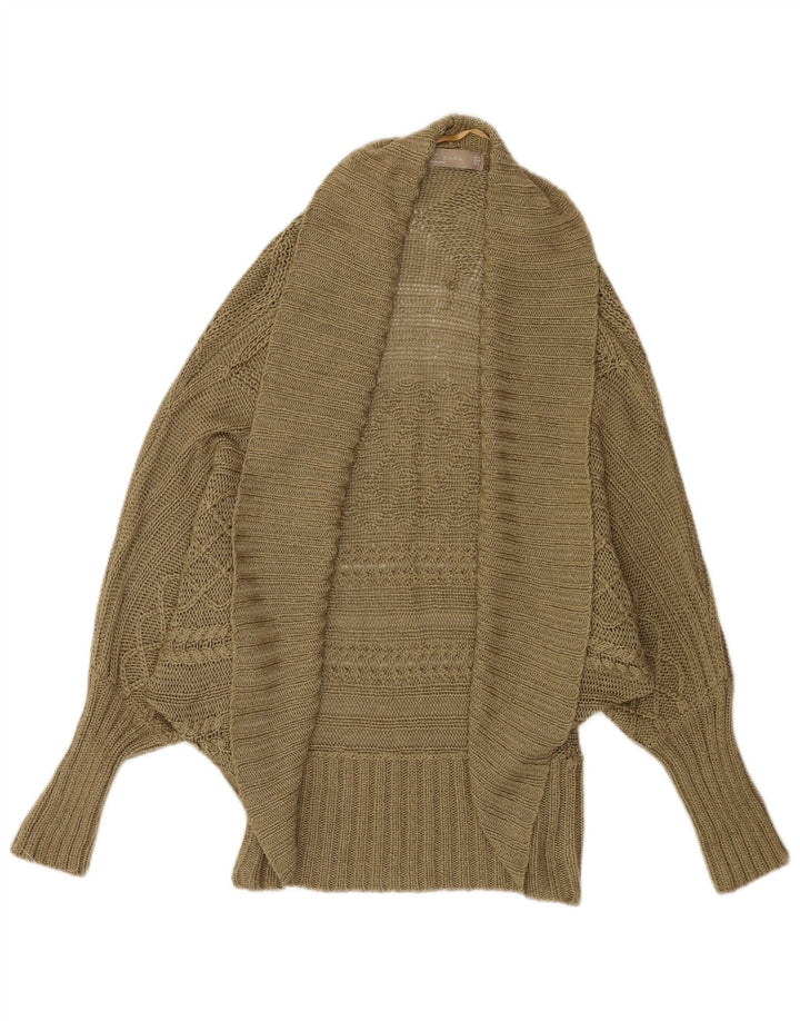 Zara Dame Batwing Poncho Cardigan Sweater UK 14 Medium Khaki