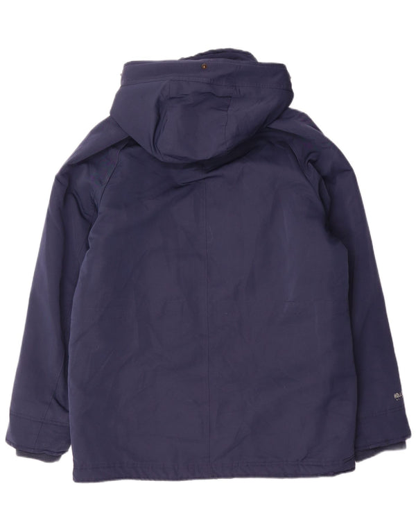 Hollister Herre Hætte Sherpa Windbreaker Jacket UK 40 Large Blue Polyester