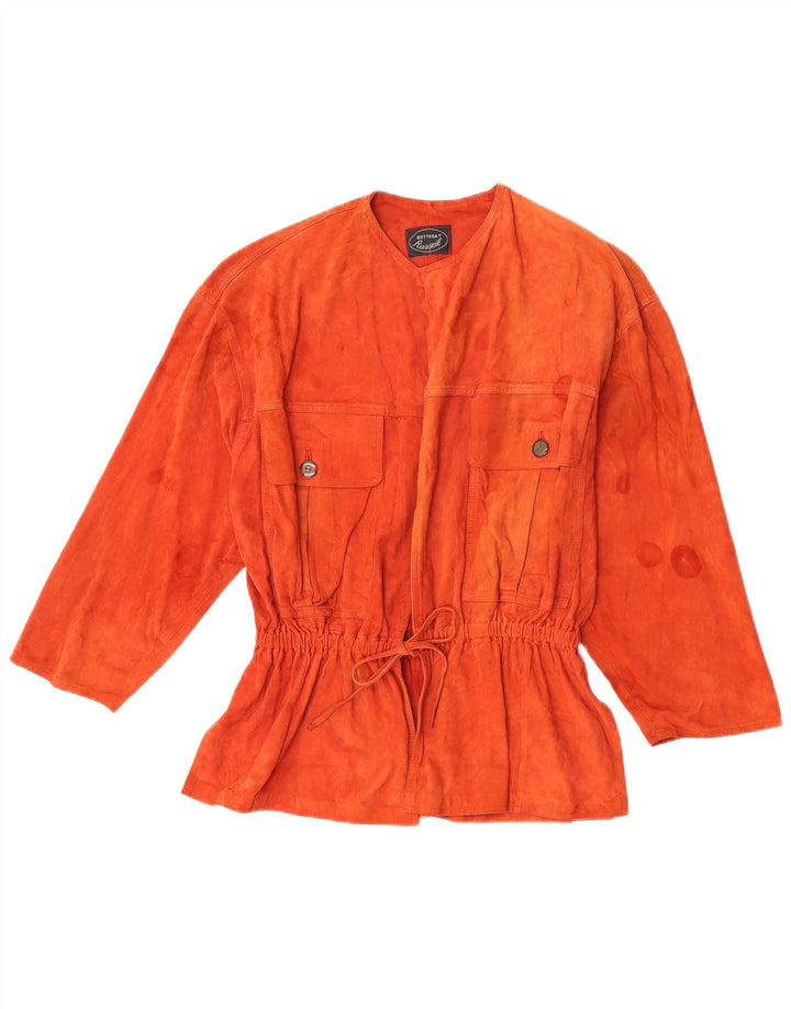 Bottega Dame Ruskindsjakke UK 12 Medium Orange