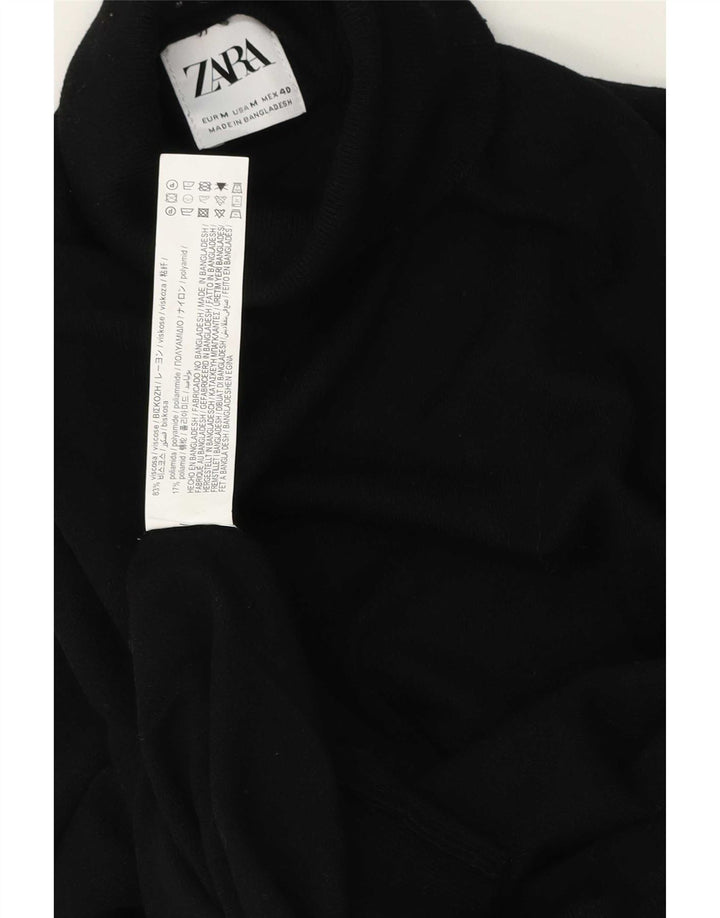 Zara Herre rullehals sweater Medium Sort viskose