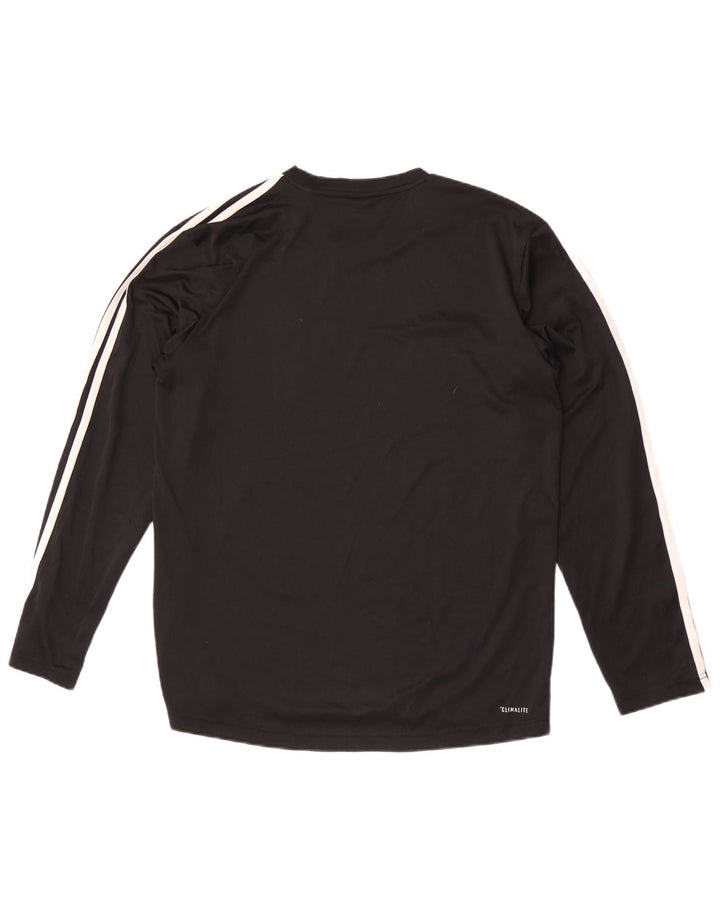 Adidas Herre Climalite Top Langærmet Stor Sort Polyester