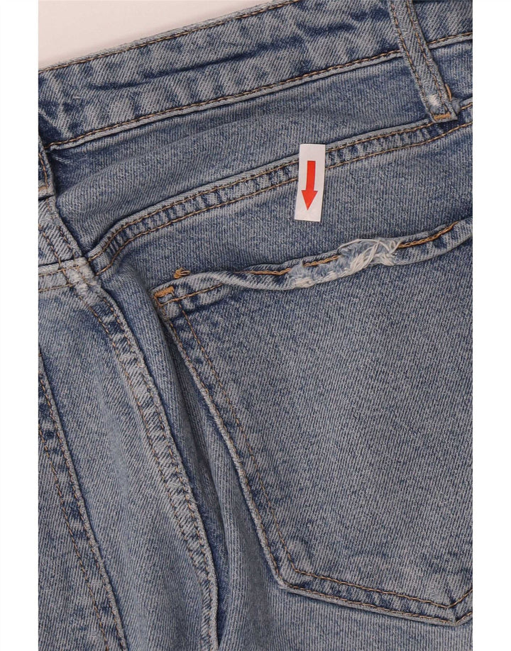 Zara Dame Straight Jeans EU 36 XS W26 L27 Blå