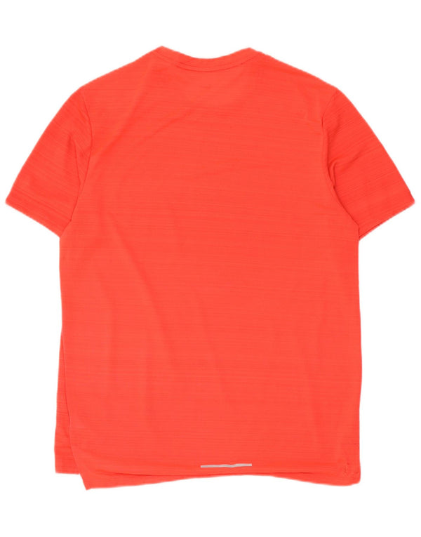 Nike herre Dri Fit T-shirt top mellem rød stribet polyester