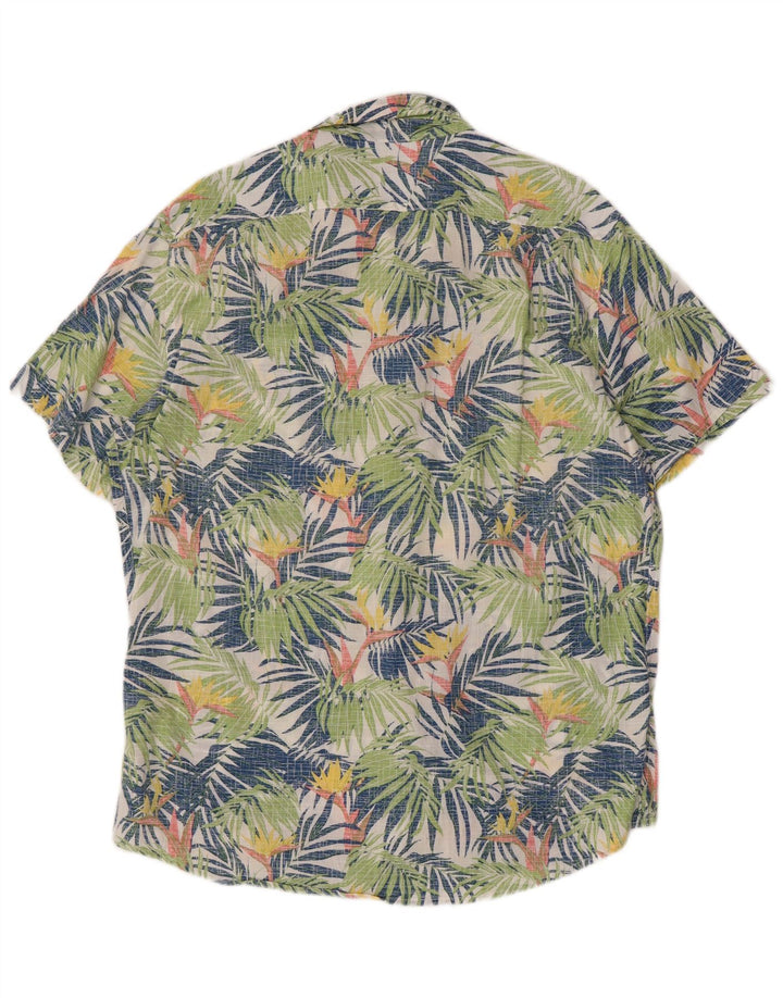 Izod Herre saltvand kortærmet skjorte stor flerfarvet blomsterbomuld