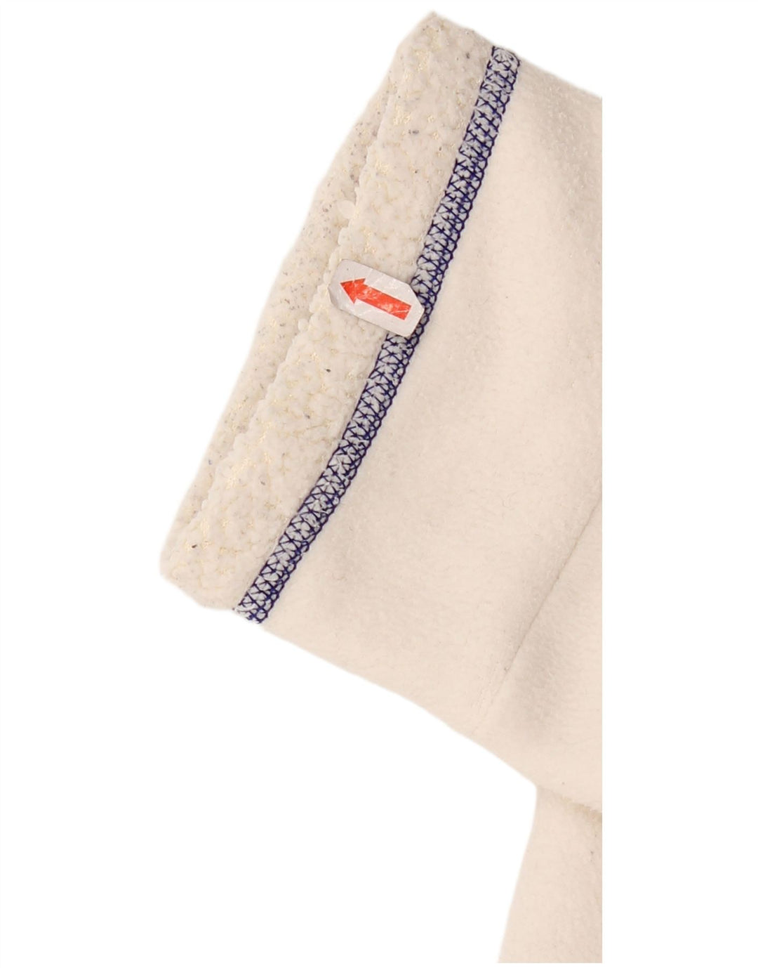 Adidas dame fleecejakke med hætte UK 10 Small Off White Polyester