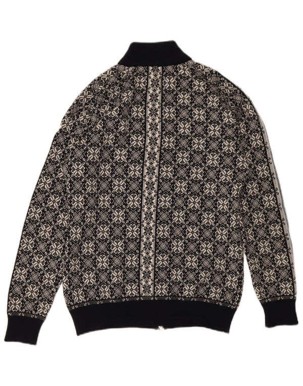 Dale of Norway dame cardigan sweater UK 12 Medium Navy Blue Fair Isle