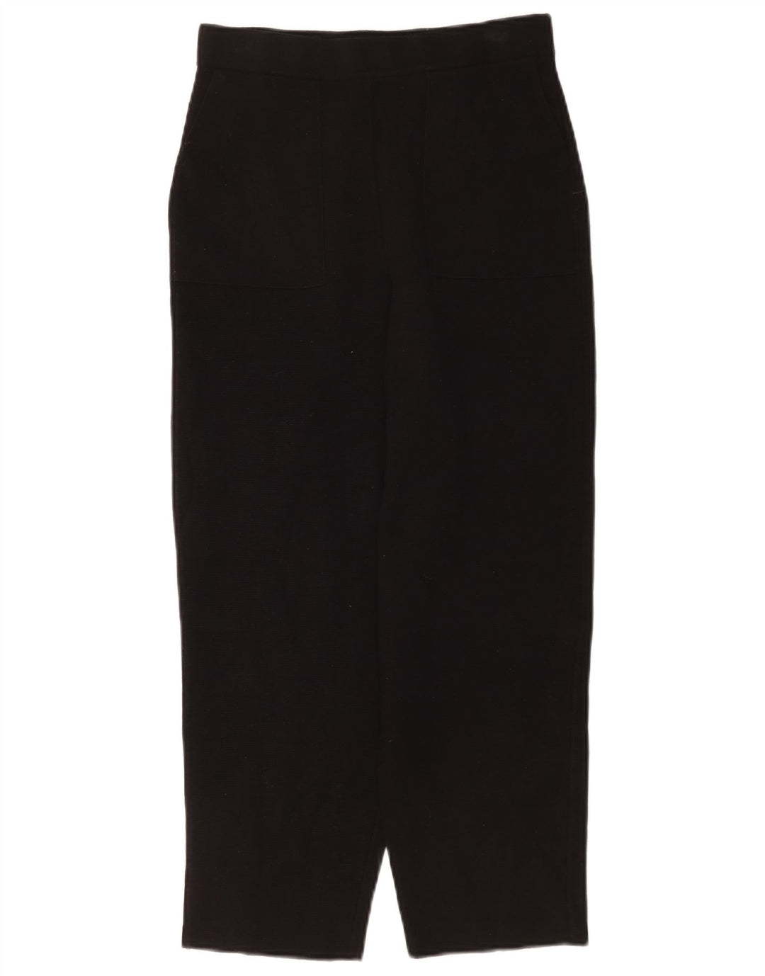 Zara Dame Cropped Trousers Medium W28 L24 Sort Viscose