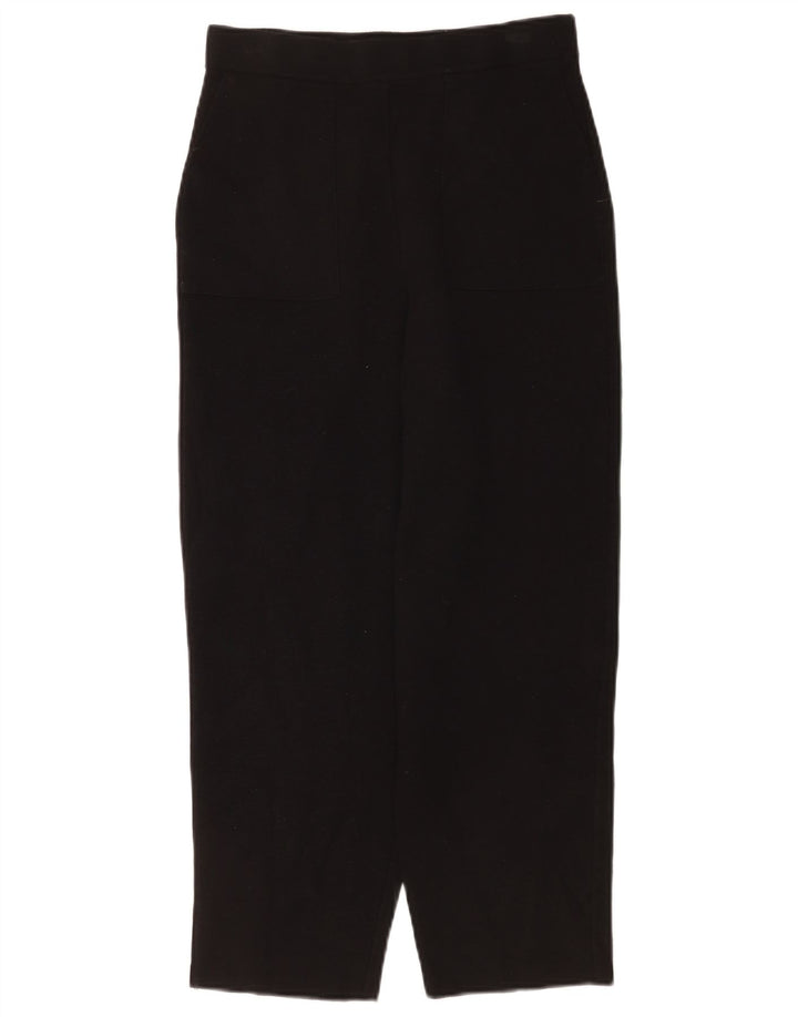 Zara Dame Cropped Trousers Medium W28 L24 Sort Viscose