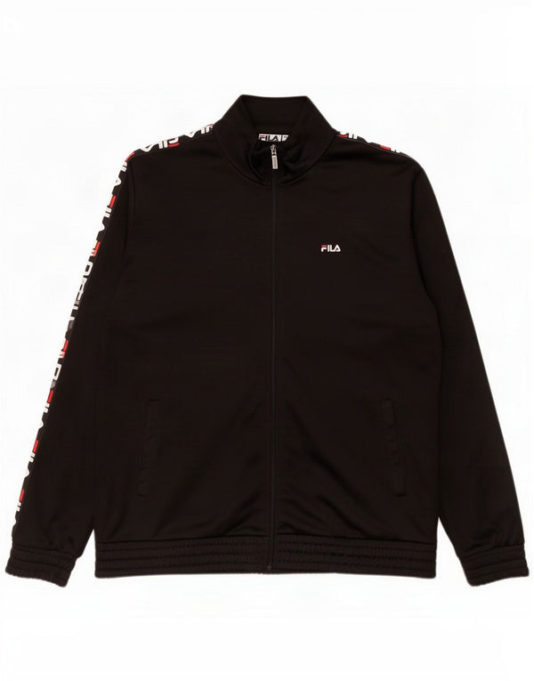 Fila Grafisk træningsdragt jakke til mænd 2XL Sort Polyester